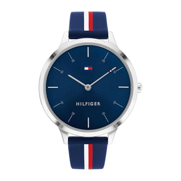 Tommy Hilfiger Analog Quarzuhr für Damen mit Rotes Silikonarmband - 1782499 im Sale